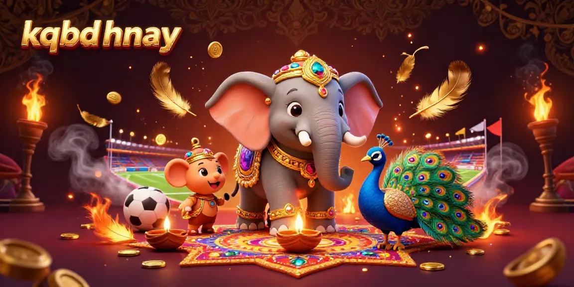 An engaging kqbd hnay scene with a decorated elephant and colorful characters amidst a lively sports betting atmosphere.